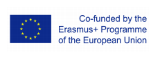 The flag of the European Union and on the left the words: Co-funded by the erasmus+ Programme of the European Union